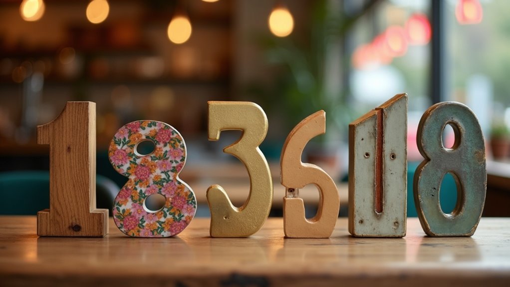 cafe table number selection