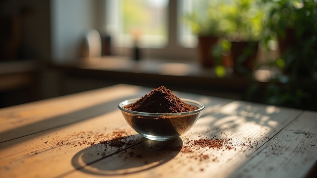 coffee grounds absorb odors