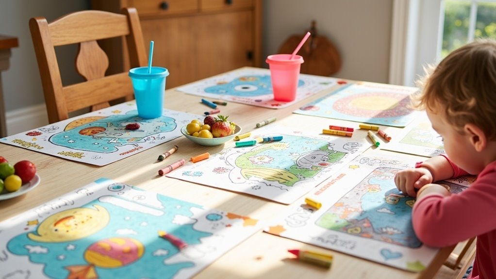 colorful creative mealtime placemats