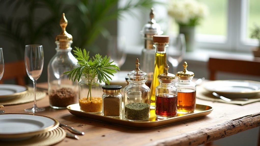 dining experience condiment caddies