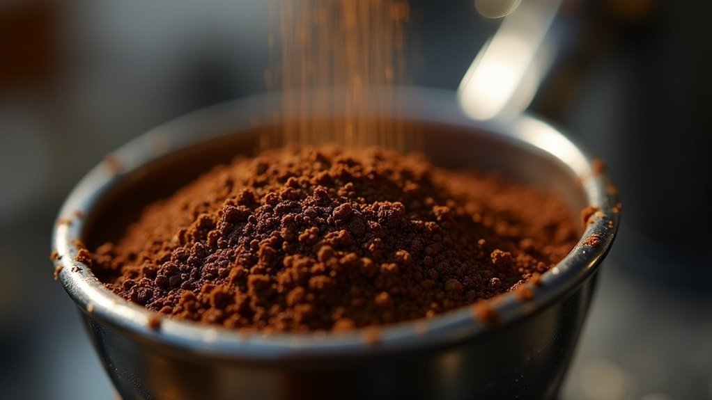 espresso coffee grounds distribution