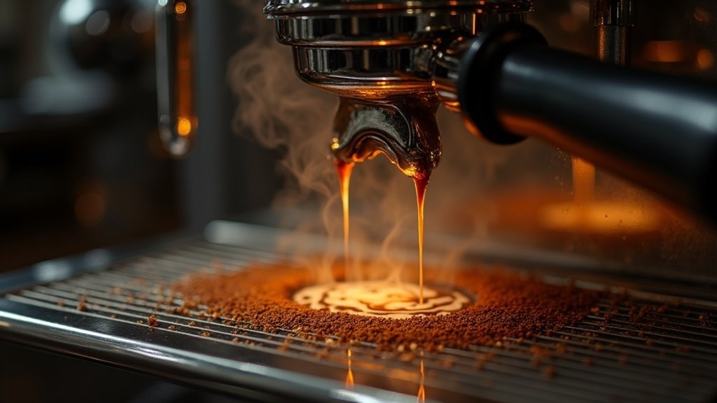 espresso extraction sputtering causes