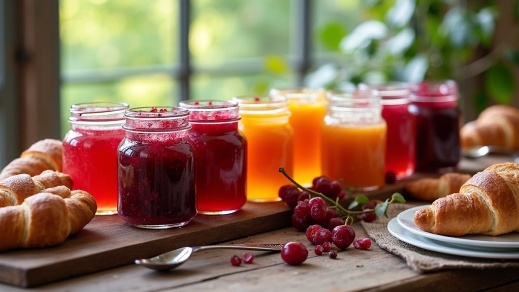 jam jars with spoons