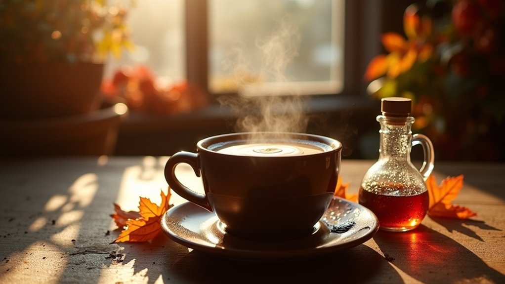 maple syrup in coffee