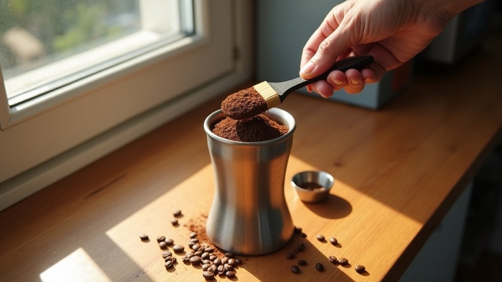 minimize coffee grind retention