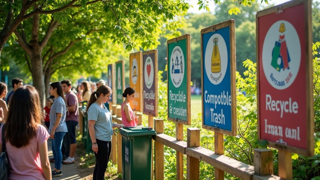 promote recycling through signage