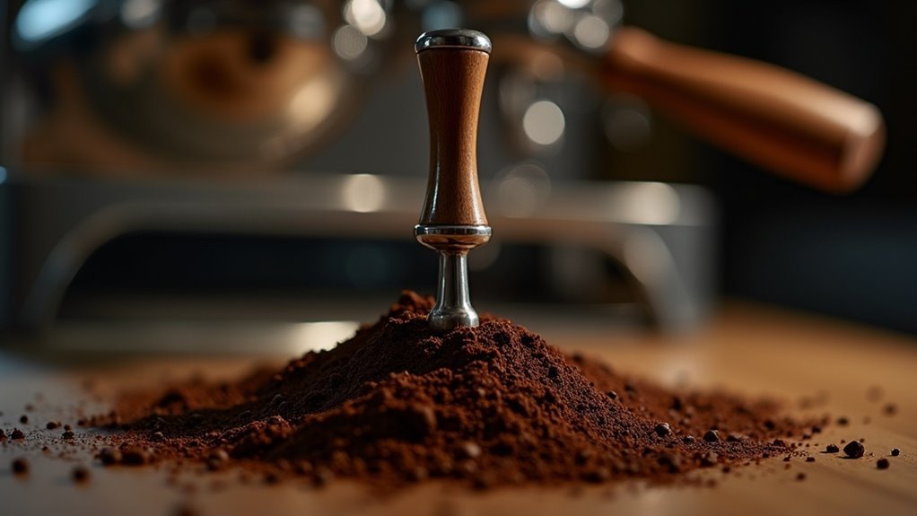 properly compress coffee grounds